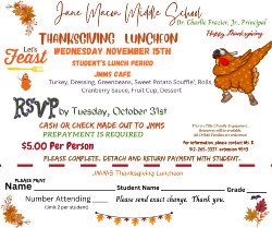 Thanksgiving Lunch Announcement